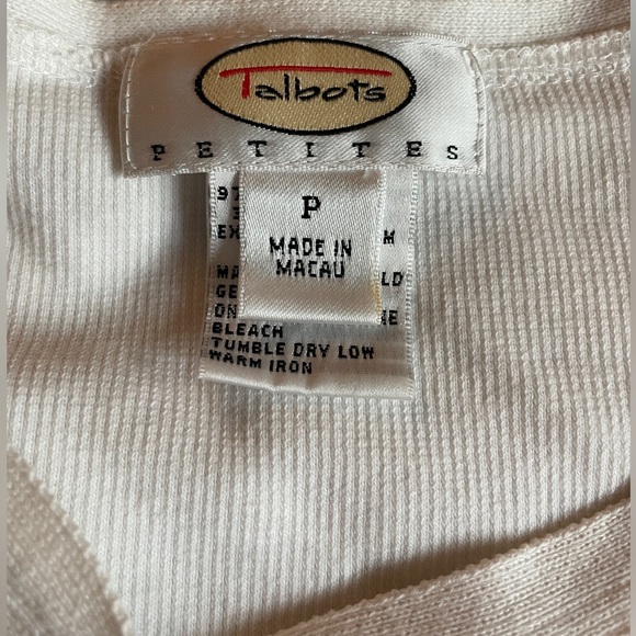 Talbots women’s white creamed cardigan, size medium. - Picture 2 of 3